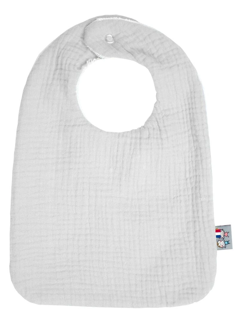 Bavoir en gaze de coton Jeanne Gris