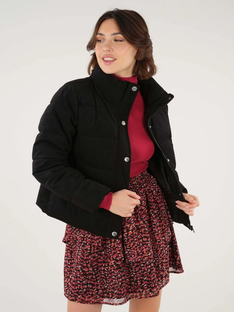 Doudoune oversize en velours côtelé 'Deeluxe'   Noir