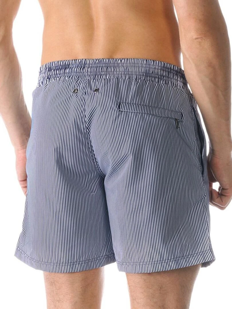 Short de bain rayé séchage rapide Beachport Bleu