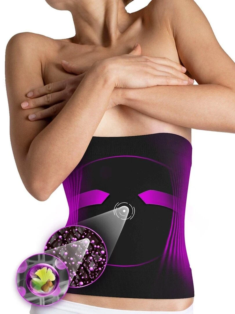 Ceinture Gainante avec Actifs Minceur Noir
