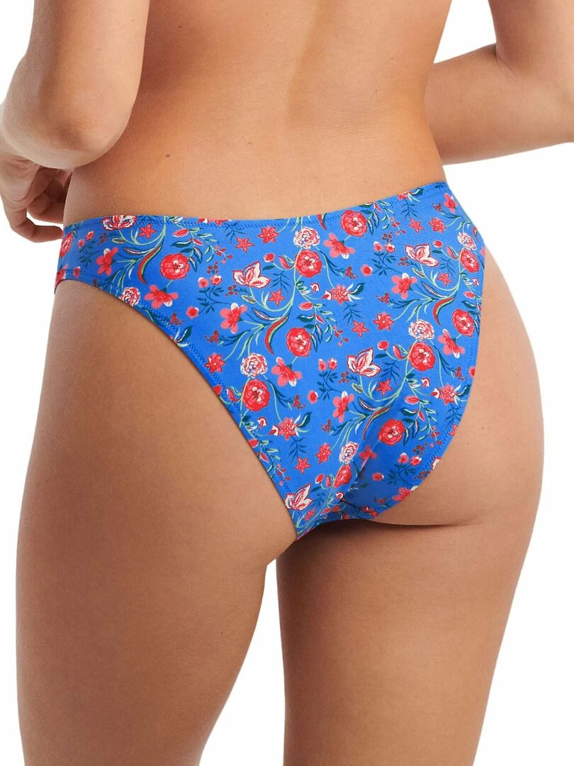 Bas maillot slip de bain taille basse échancré Java Bleu