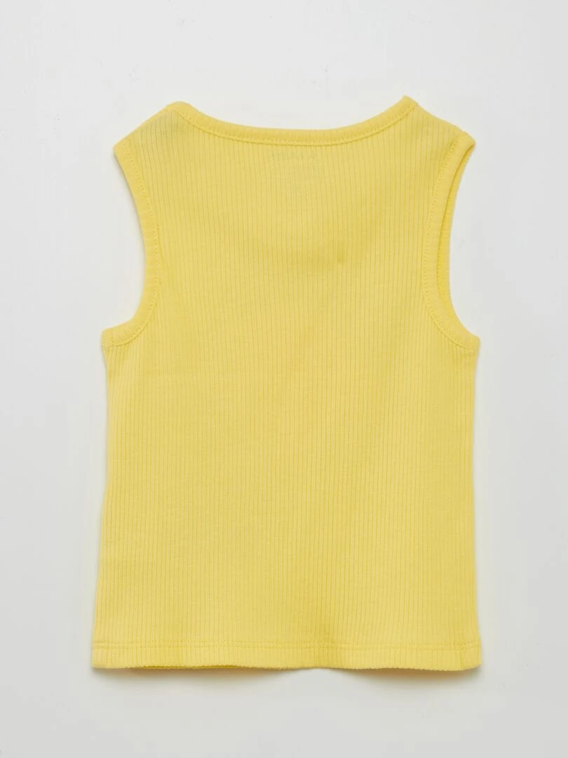 Débardeur côtelé   Grafik Edition   Jaune