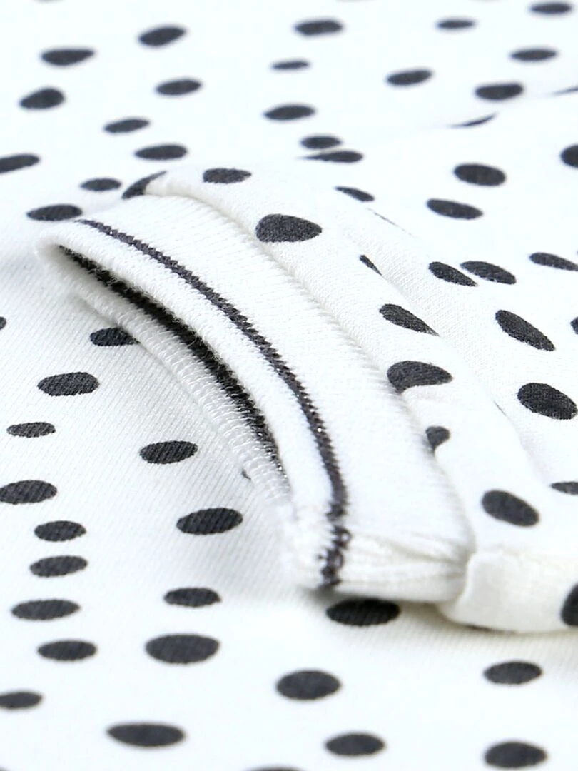 Robe à pois en molleton    Noukie's   Blanc