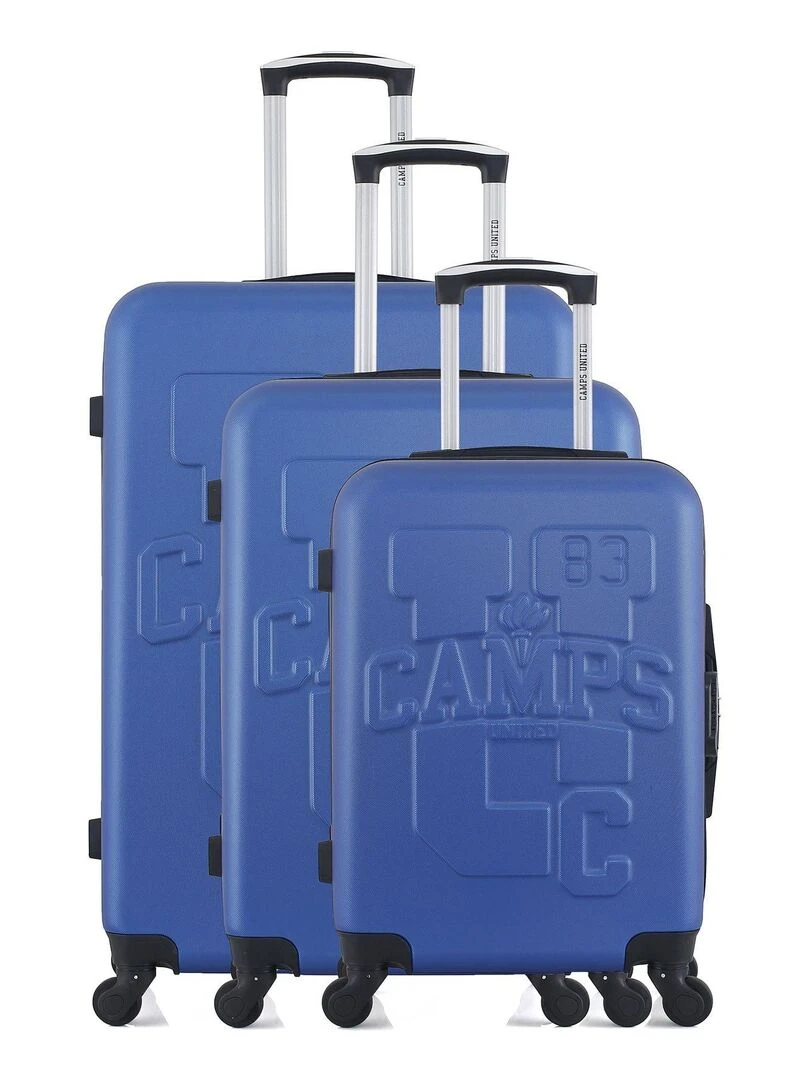 CAMPS UNITED SET DE 3 VALISES ABS MASSACHUSETTS Bleu marine