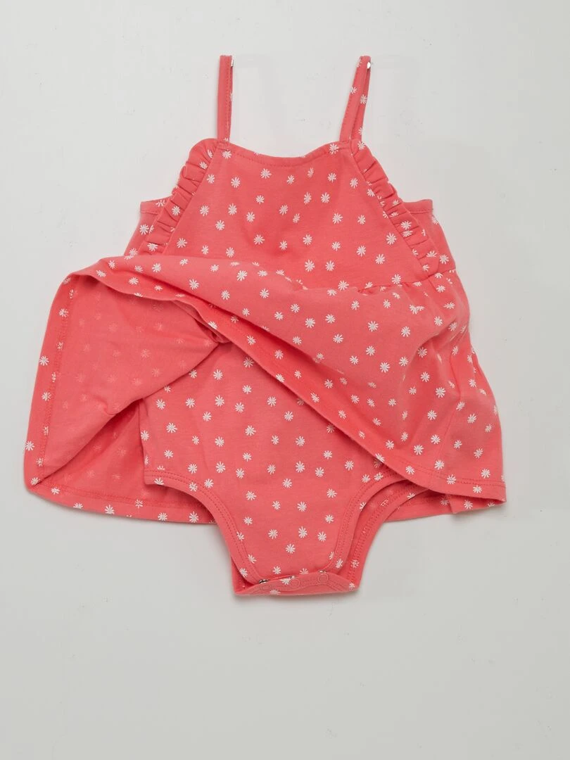 Robe body à motif Rose