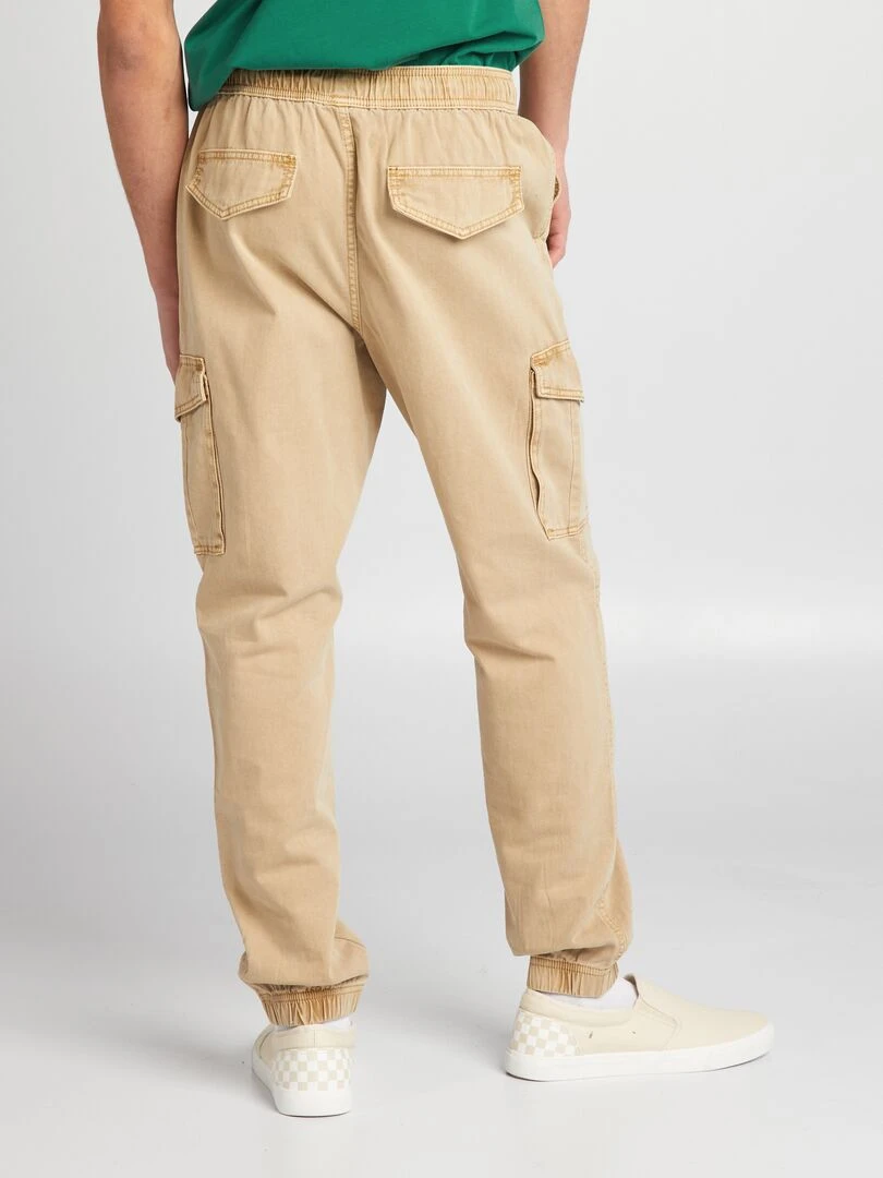 Pantalon avec poches sur les côtés   Sable