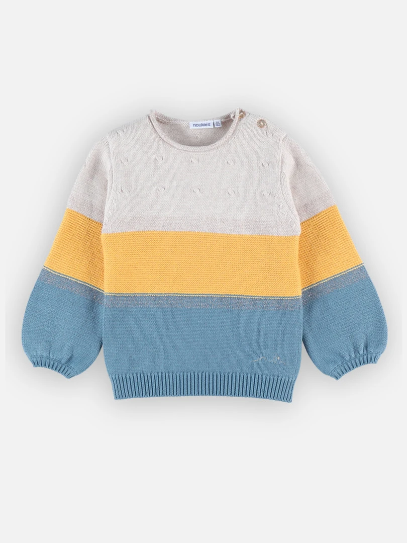 Pull Tricot Tricolore Jaune