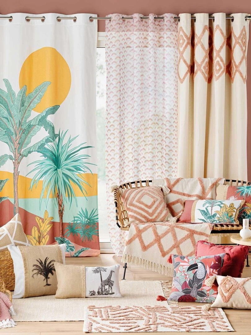 Coussin 30 x 50 cm Girafe de Tokao   Beige