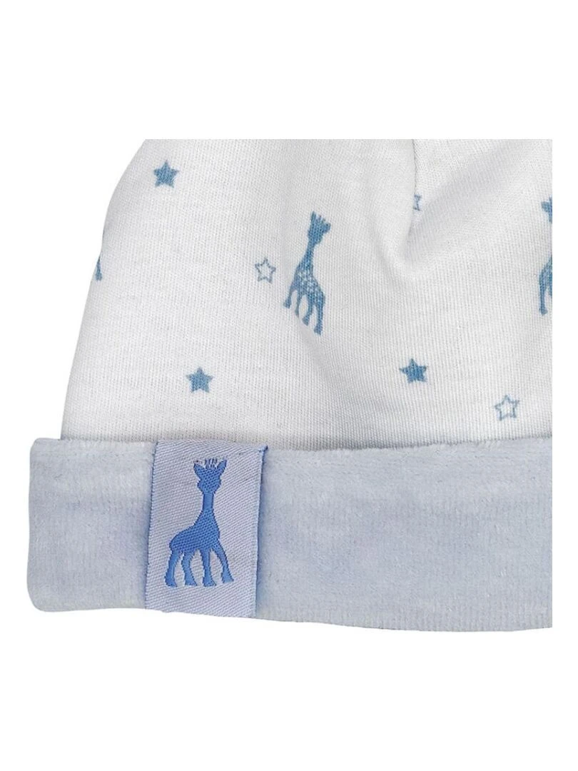 Bonnet en coton bleu Sophie la girafe (1 3 mois) Bleu