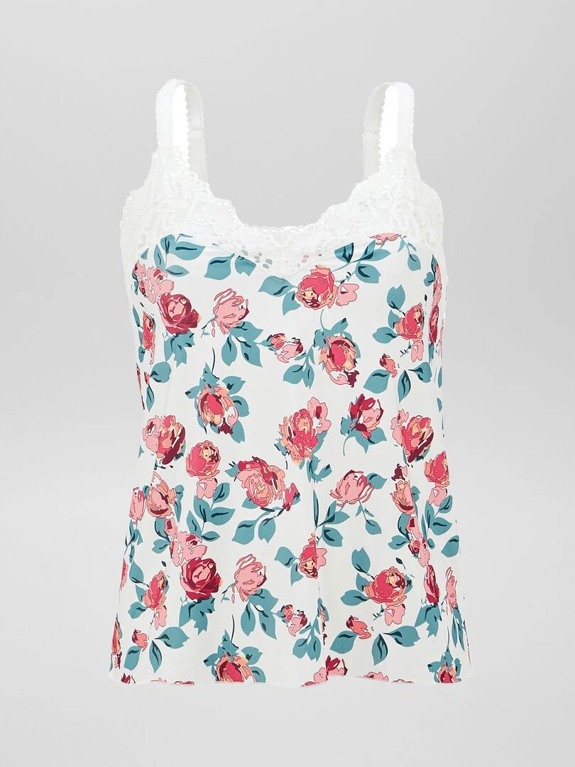 Caraco de pyjama imprimé   Blanc