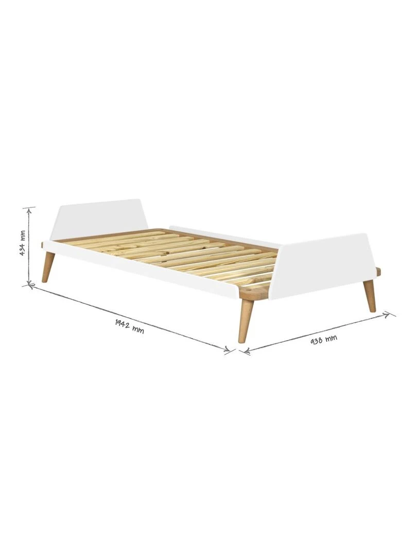 Pack lit avec matelas    AKITEN RETAIL   Blanc Marron