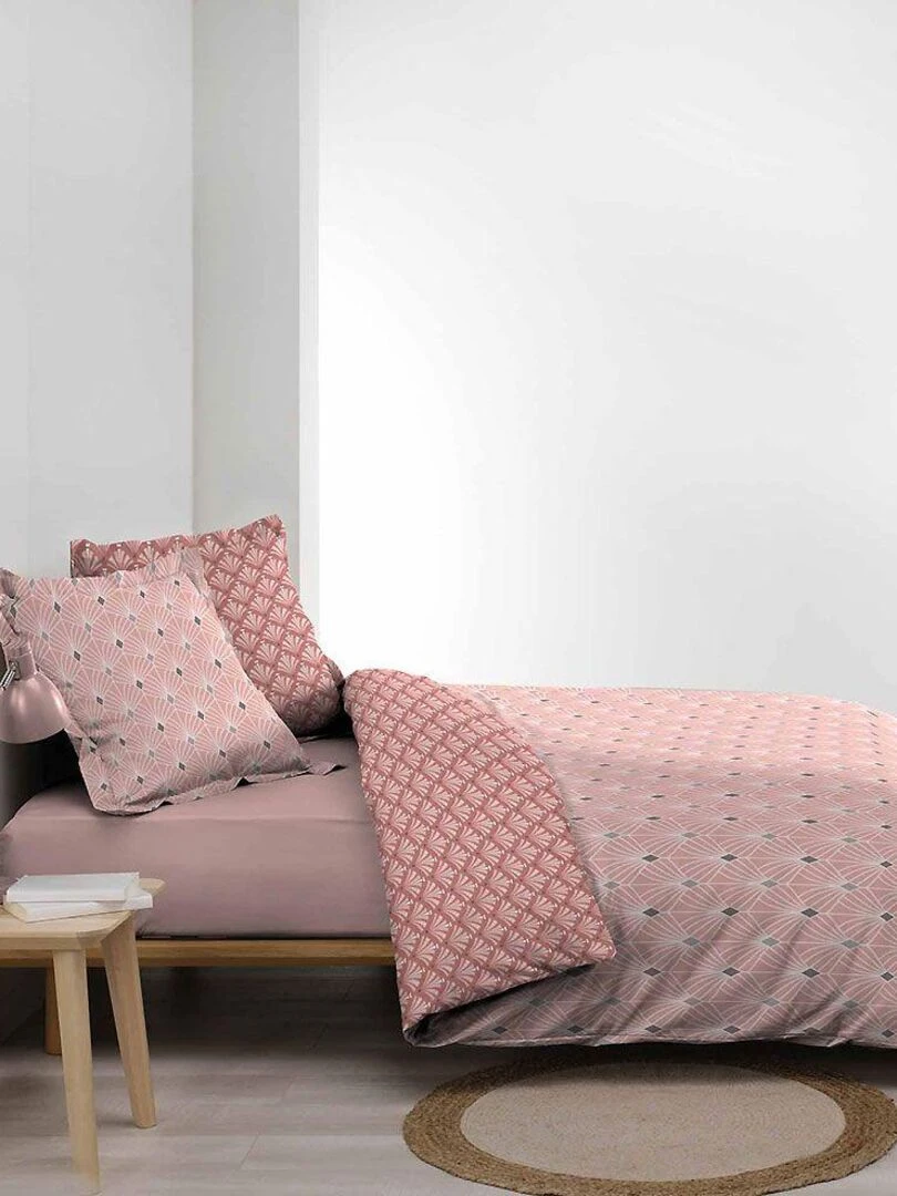 Housse de couette + 2 taies d'oreiller Meloe   Rose