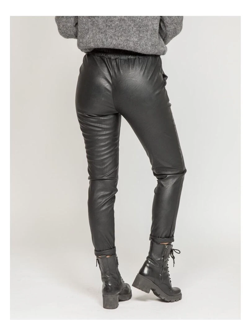 Pantalon similicuir ENIGMA Noir