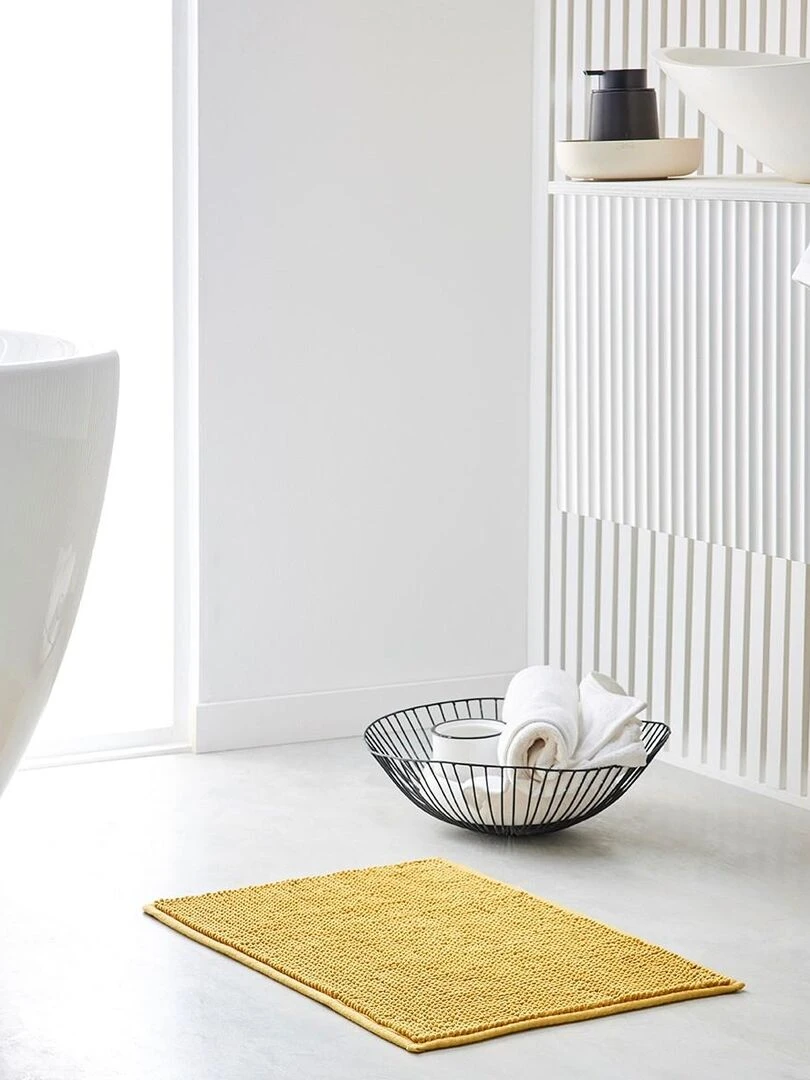 Tapis de bain Bubble uni 'ESSENTIAL' 'TODAY' Jaune