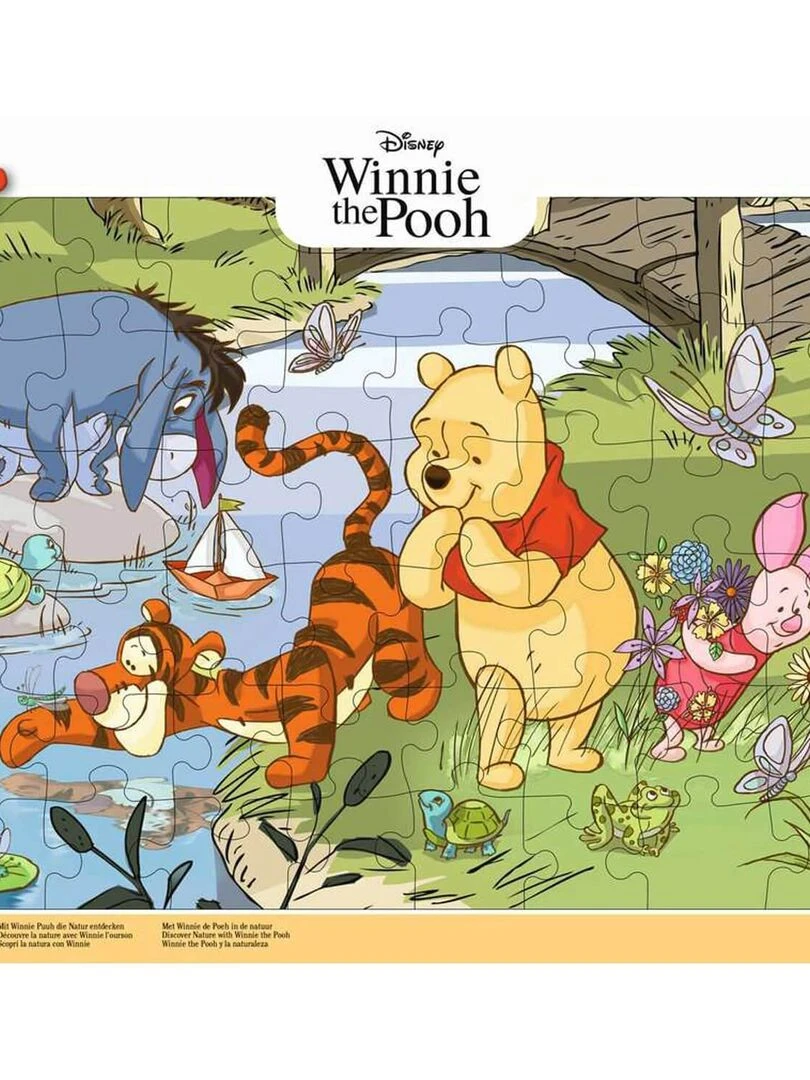 Puzzle cadre 47 pièces : Découvre la nature avec Winnie l'ourson N/A