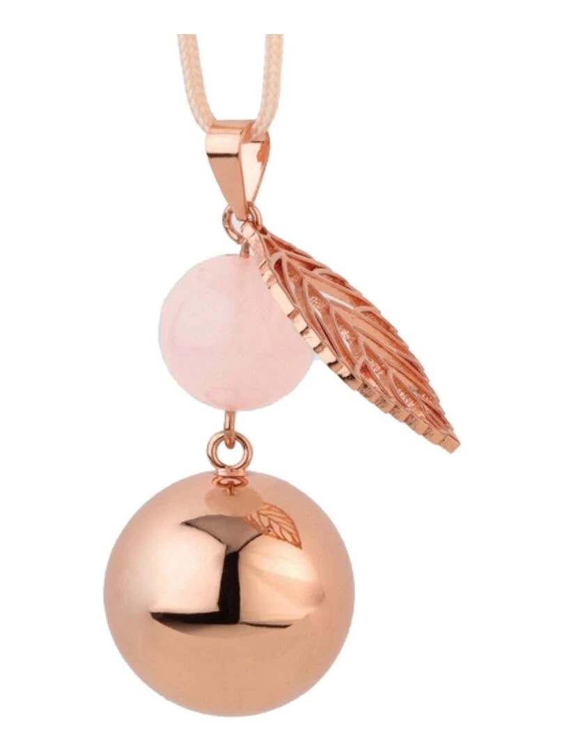 Bola de grossesse Collier perle et feuille Rose