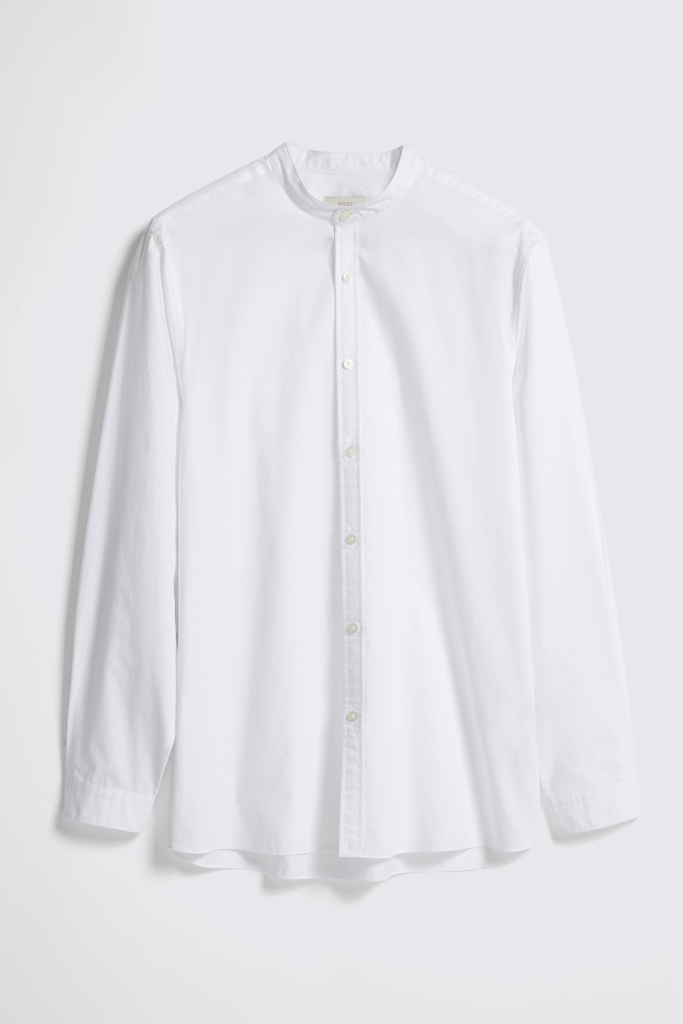 Off White Fine Twill Shirt   Buy Online at Moss
