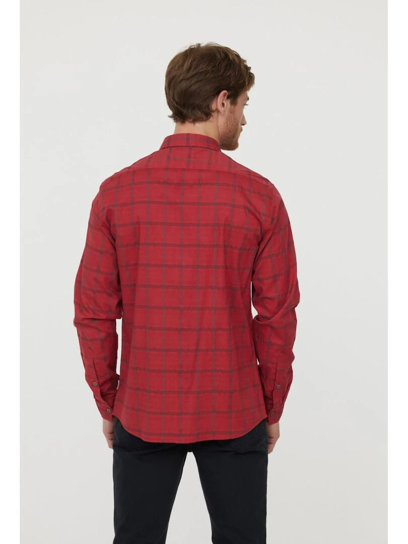 Lee Cooper   Chemise manches longues coton regular DROUPA   Rouge