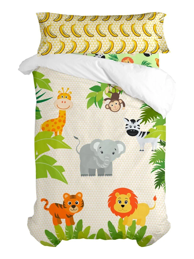 Parure housse de couette 2 pièces Wild "Happyfriday"   Blanc