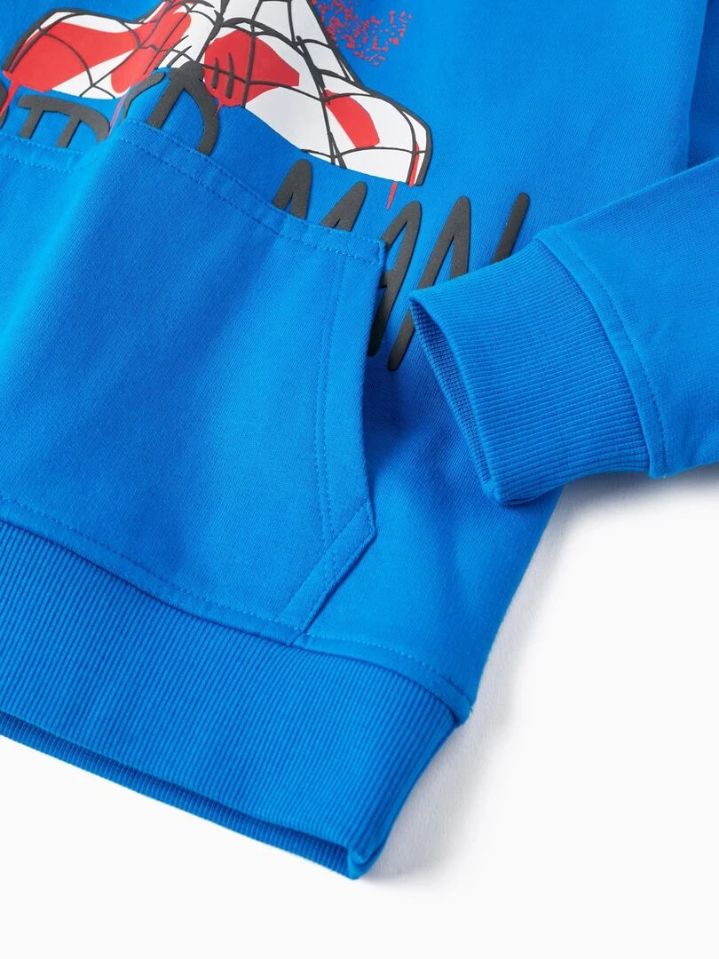 Sweat en Coton avec Capuche pour Garçon 'Spider Man'  MARVEL SPIDERMAN   Bleu
