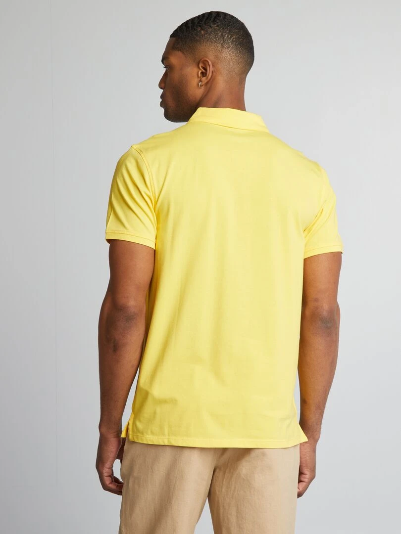 Polo stretch slim fit Jaune