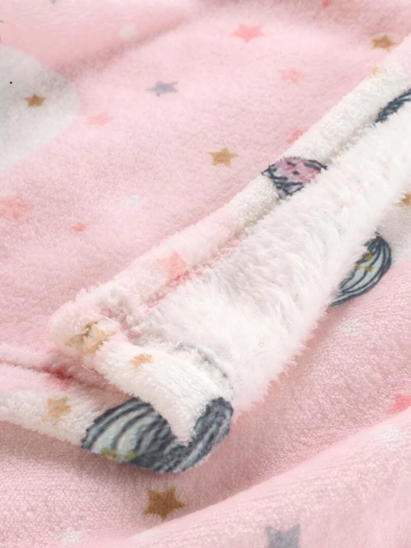 Plaid flanelle Petite danseuse etoile Rose