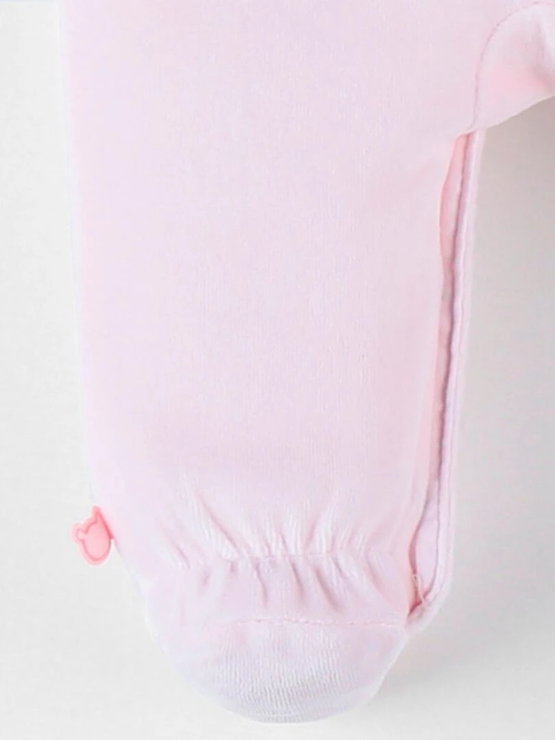 Pyjama 1 pièce léoparde en velours  clair   Noukie's   Rose