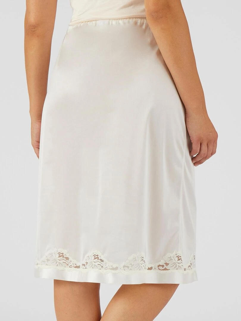 Lot de 2 jupons maille fluide   Damart   Blanc nacré