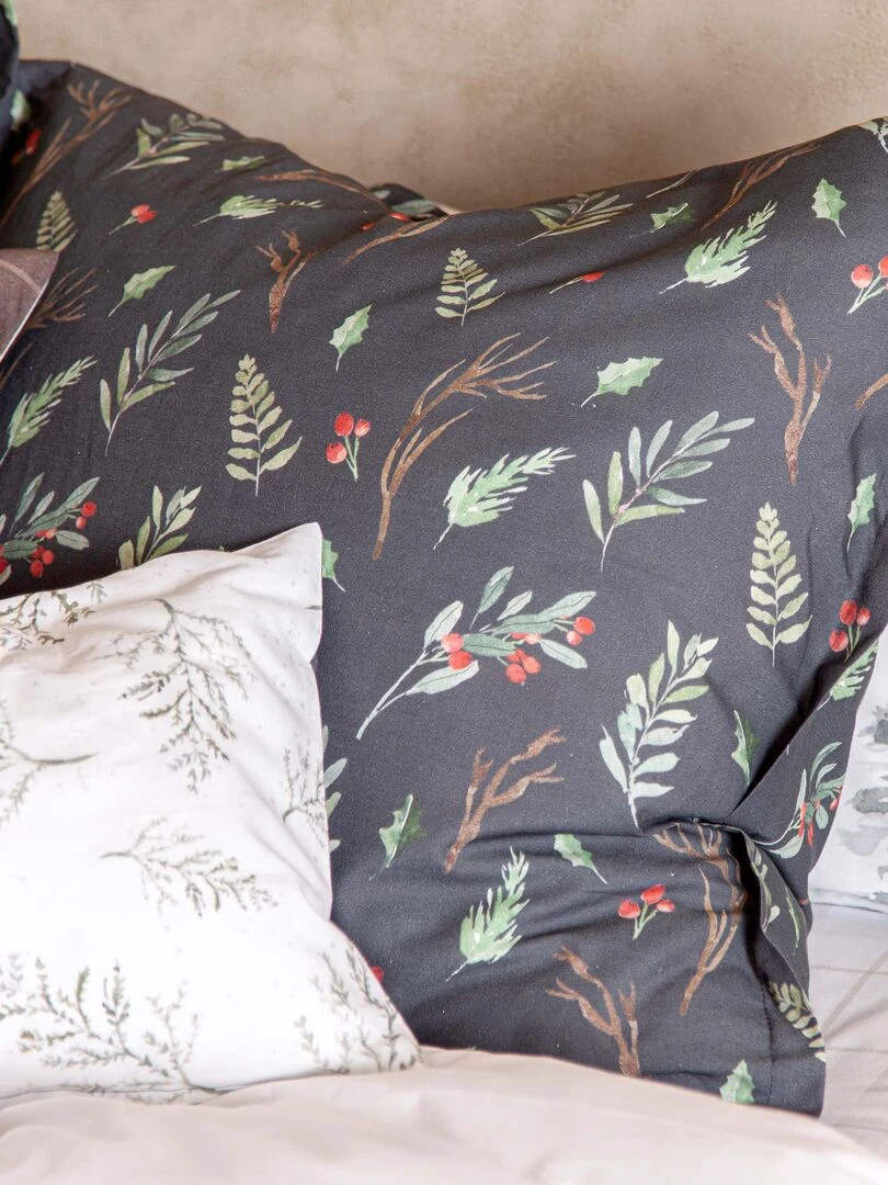 Housse de coussin Chinoiserie "Happyfriday"   Blanc