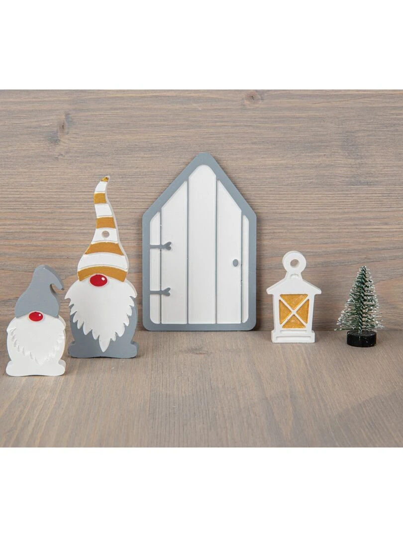 Moule en silicone Lutins de Noël 6 formes Gris