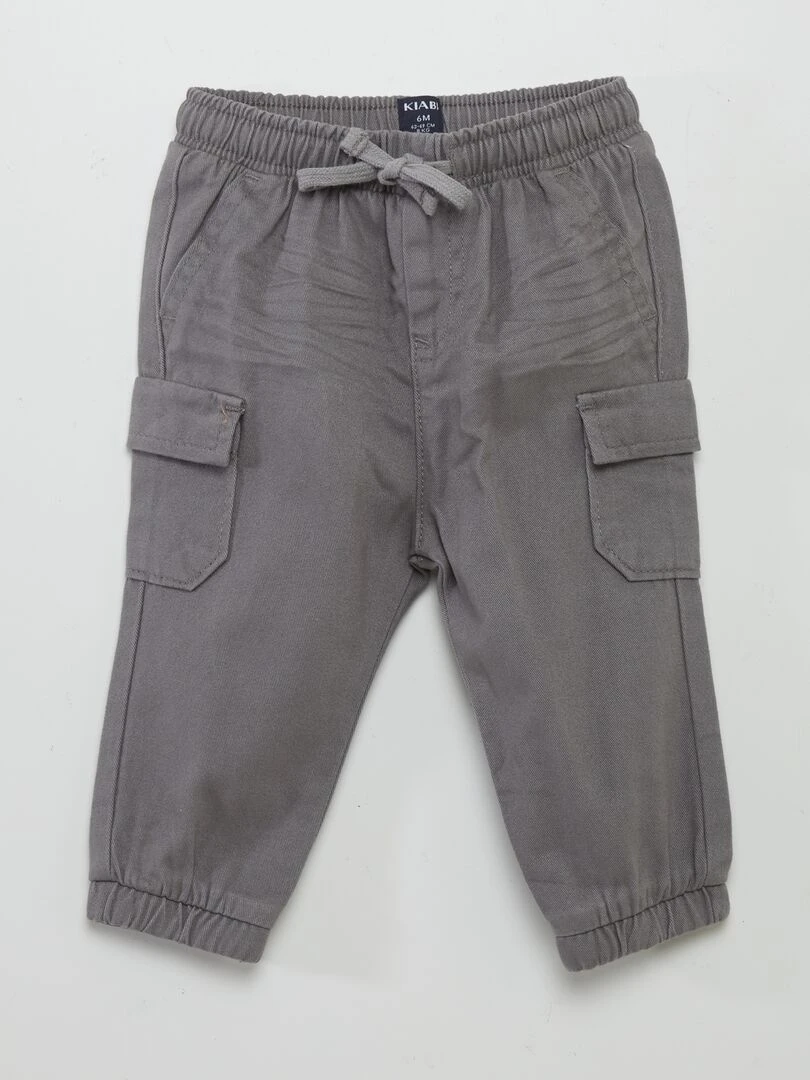 Pantalon jogger avec poches à rabat Gris