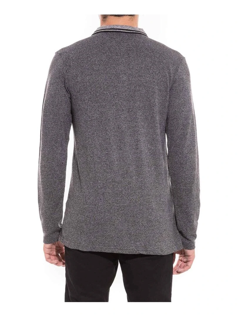 Polo manches longues en coton PENTURA Noir