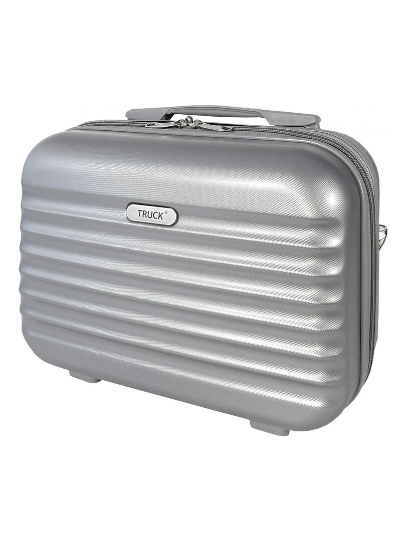 Lot 3 Valises Rigides plus 1 Vanity ABS   Gris