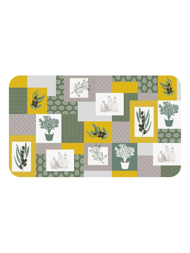 Tapis flanelle 45 x 75 cm graziella olive Jaune