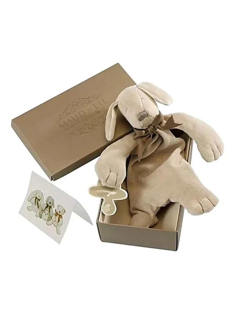 Doudou Chiot Puppy en Coton Bio Gris