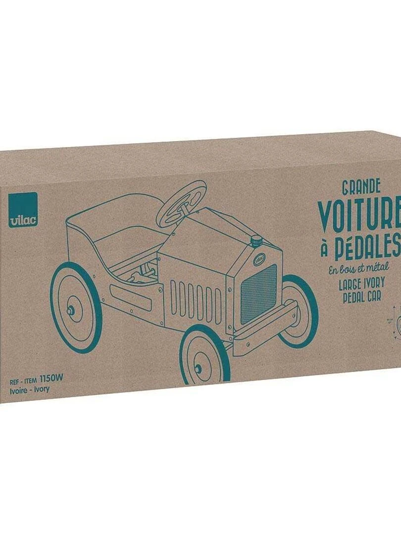 Grande voiture à pédales ivoire Vilac   Rouge