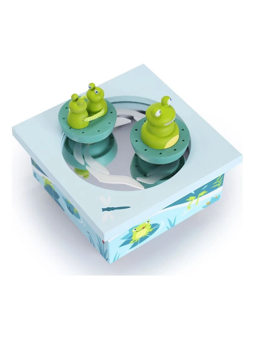 Boîte à musique magnétique famille des grenouilles (11 5 x 8 5 cm)   N/A
