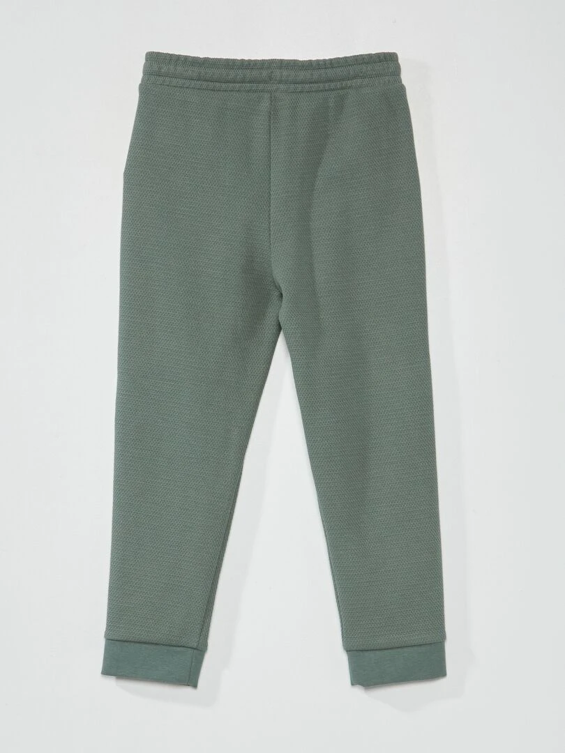 Pantalon de jogging en piqué de coton   Coupe + confortabe   Vert