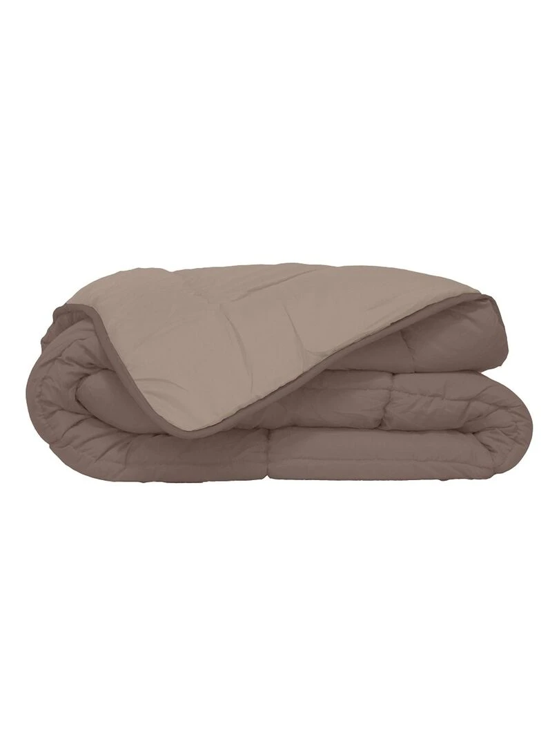 Couette d'été en microfibre bicolore Taupe