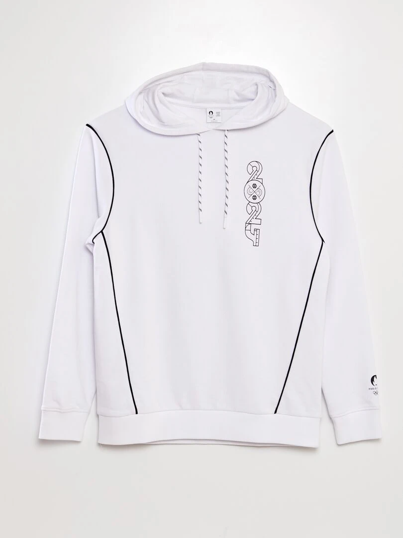 Sweat à capuche Paris 2024 Blanc