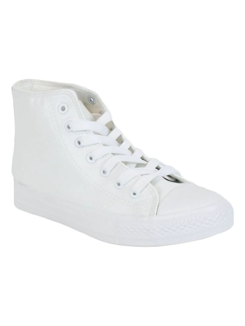 Baskets montantes Kebello Blanc Blanc