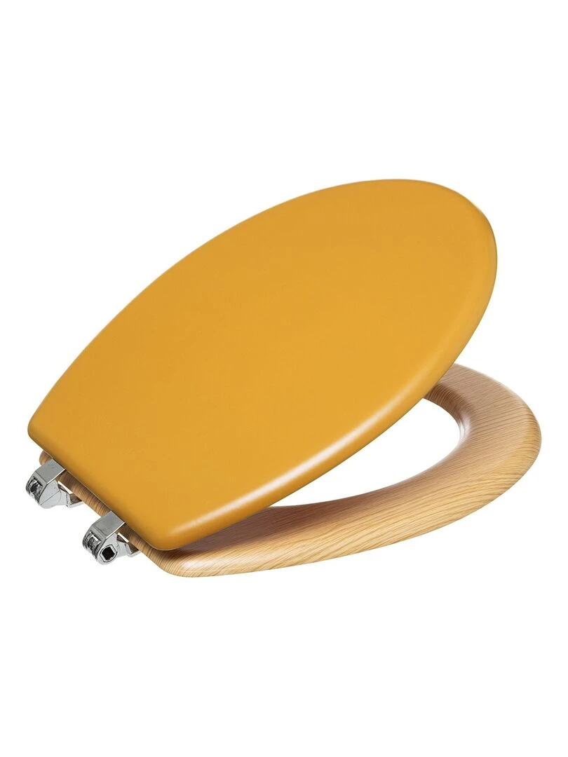 Abattant WC bois zinc Modern moutarde Jaune
