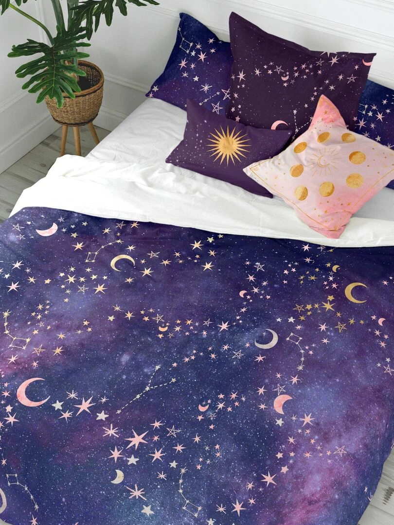 Housse de couette Ultraviolet "Happyfriday" Blanc
