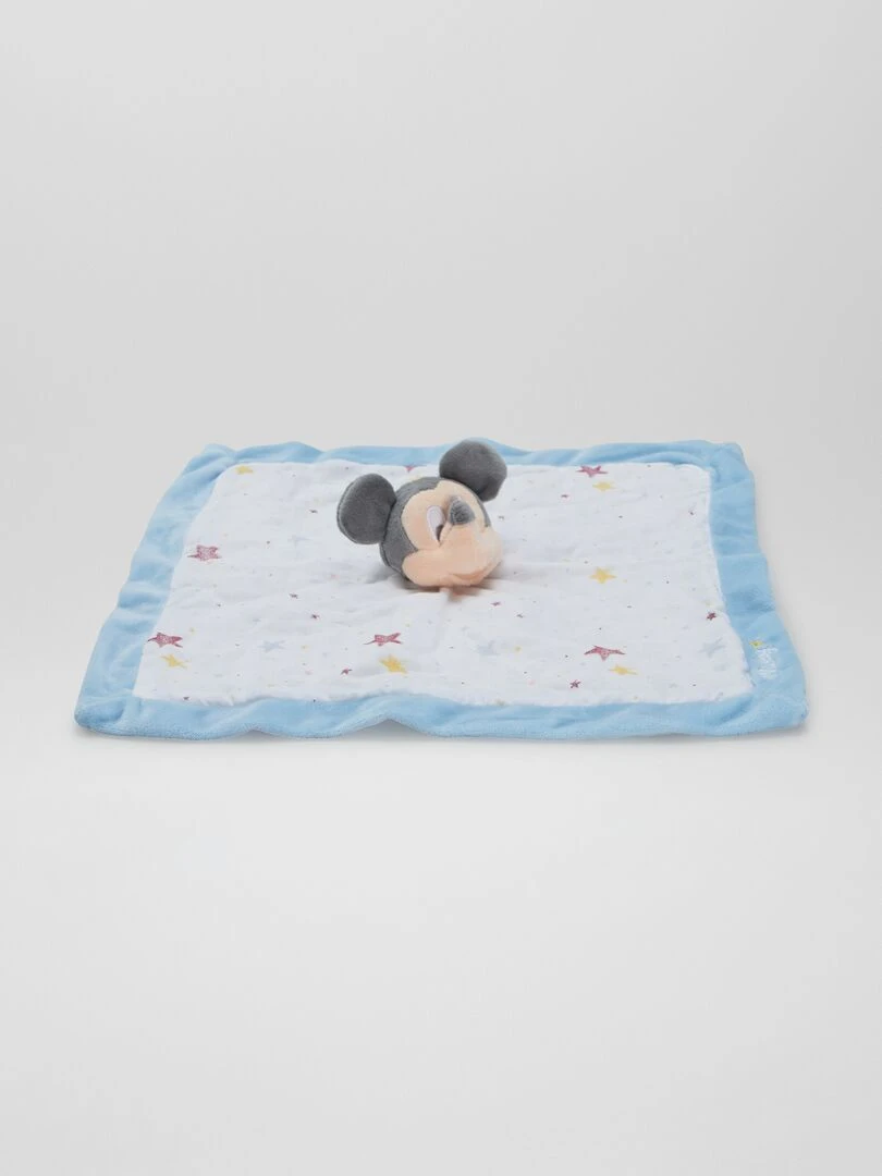 Doudou mouchoir 'Mickey' Bleu