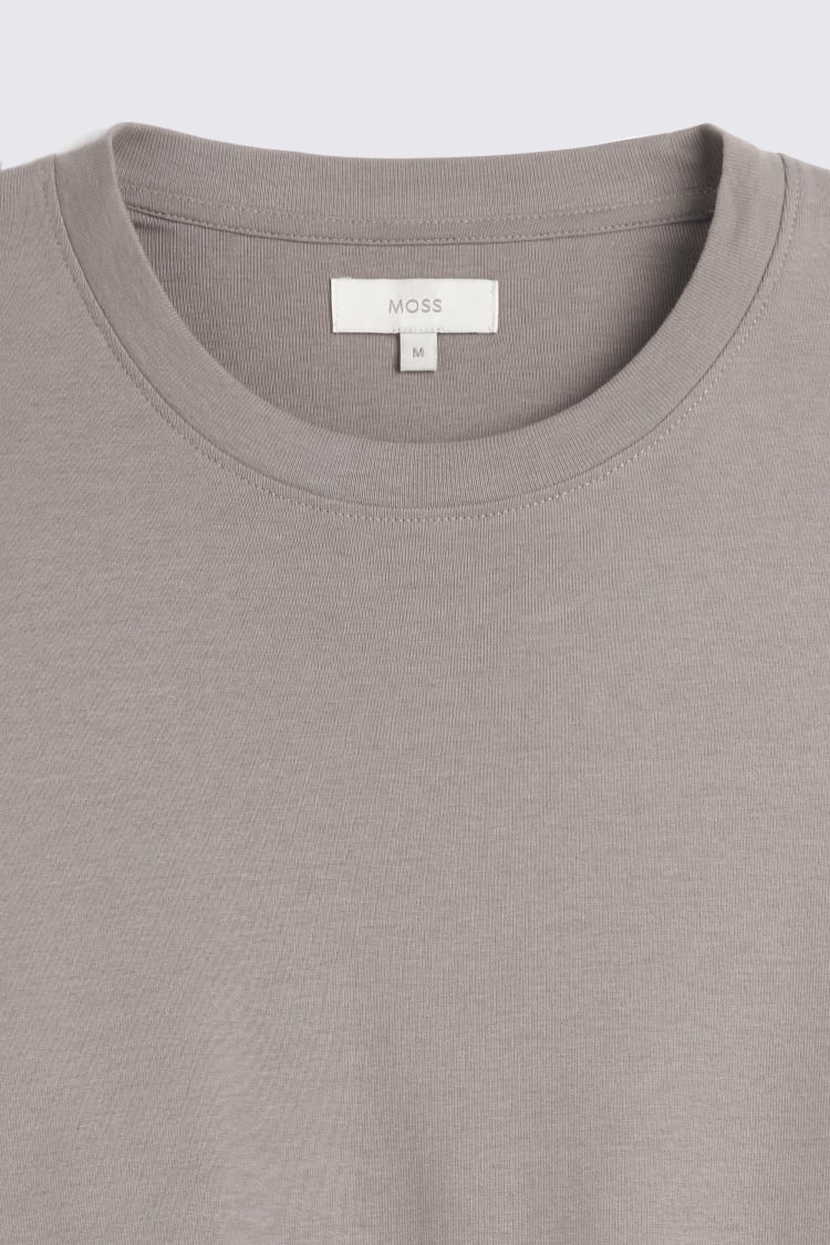 Latte Mercerised Crew Neck T-Shirt   Buy Online at Moss