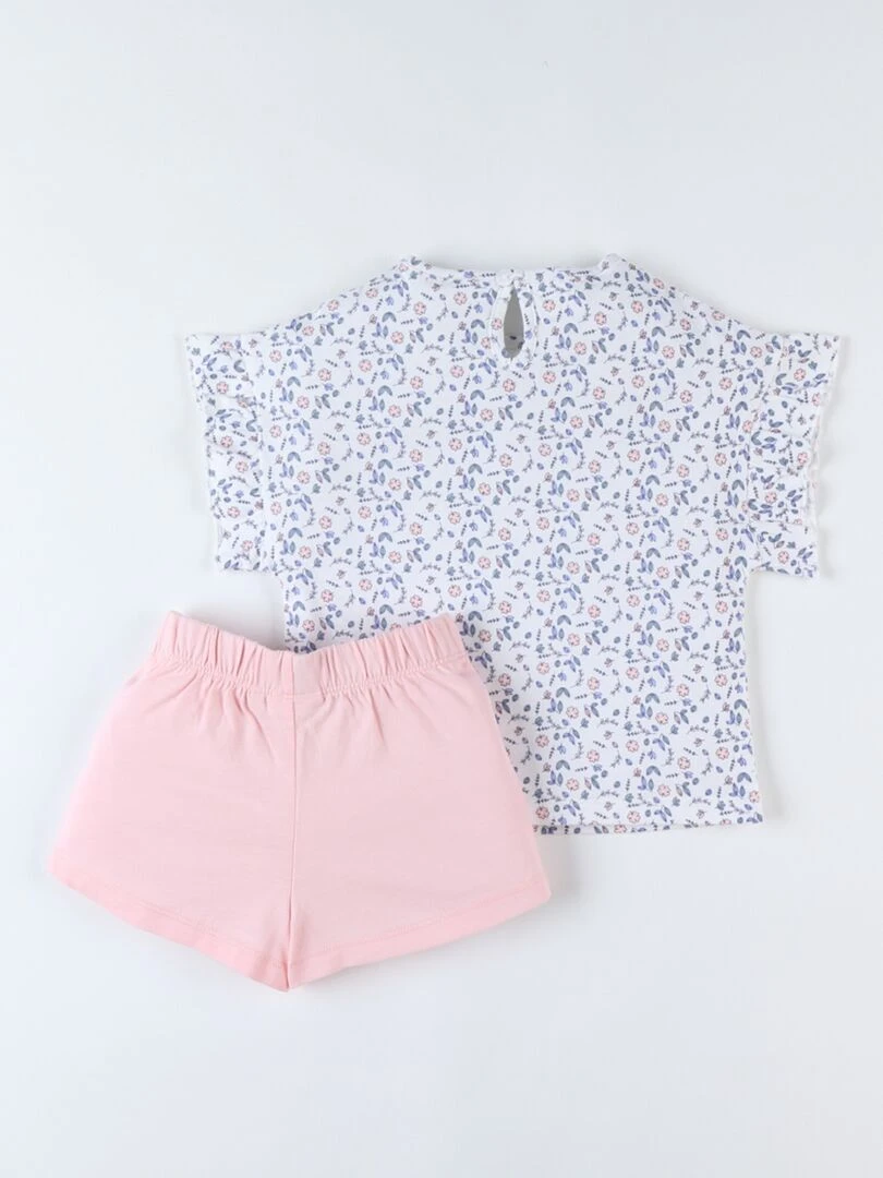 Pyjama 2 pièces rayé en jersey  clair/   Noukie's   Beige