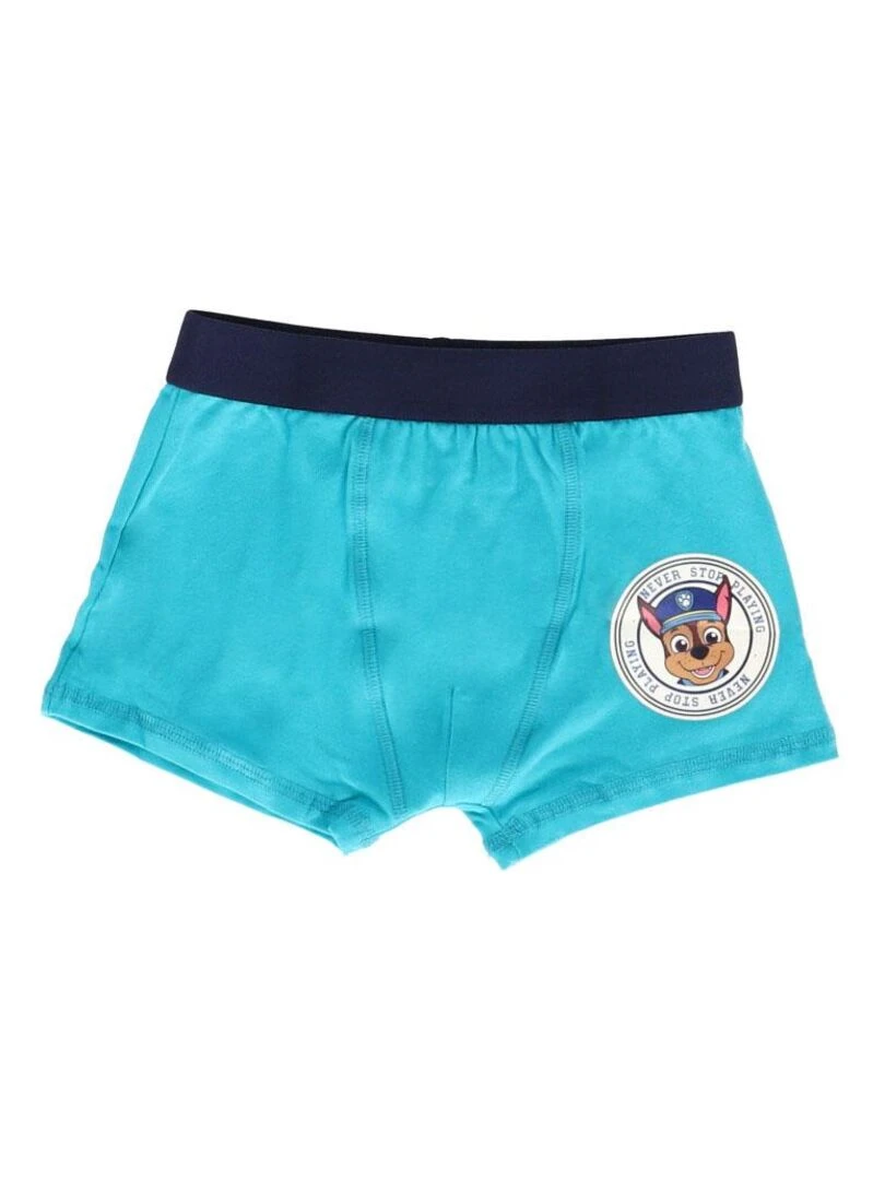 Lot de 5 boxers Pat Patrouille 8/9 ans   Garçon   95% Coton/5% Elasthanne   Bleu