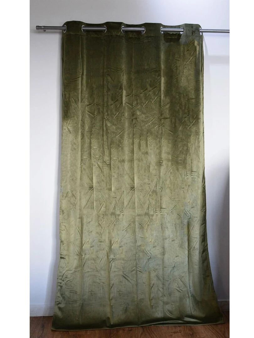 Rideau en velours occultant Vert foncé