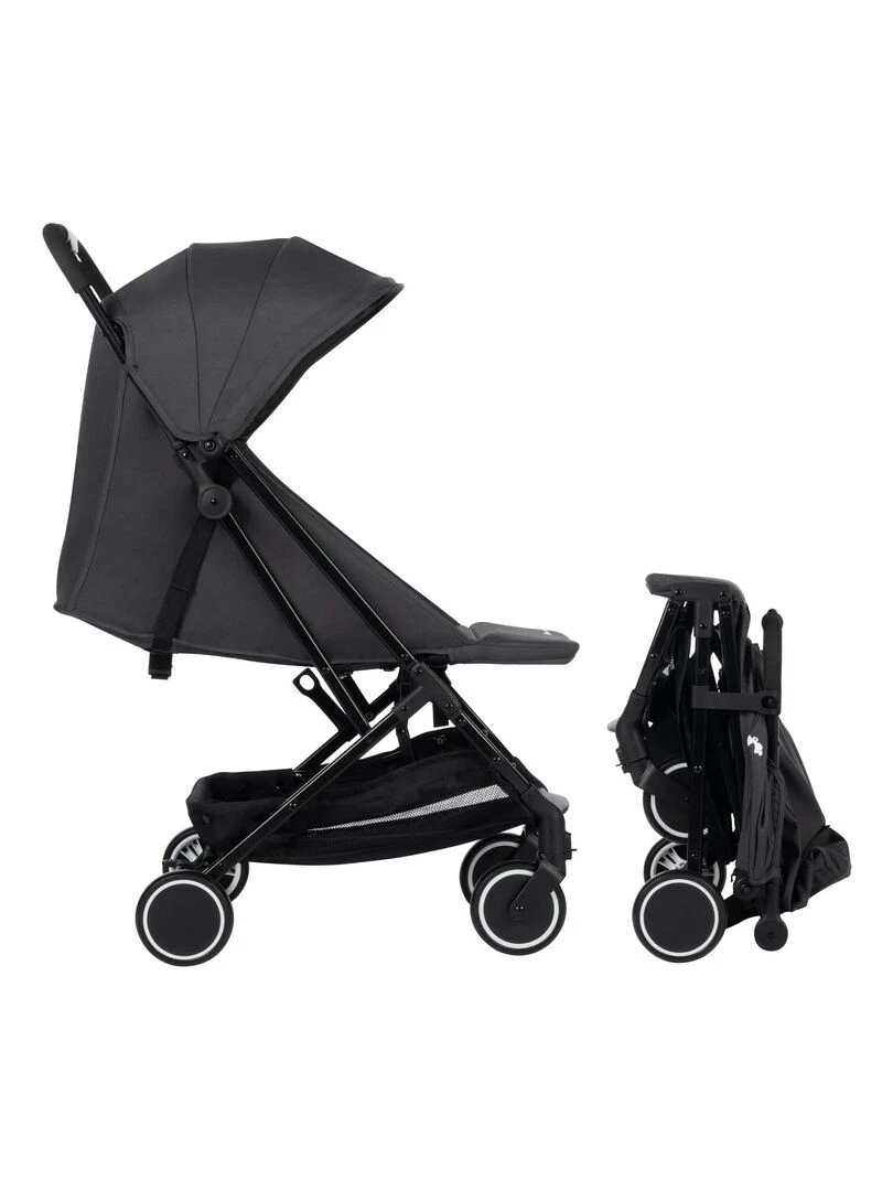BEBECONFORT Poussette canne compacte et légère Soko  4 roues  de 0 à 3/4 ans  Mineral Graphite   Noir Noir