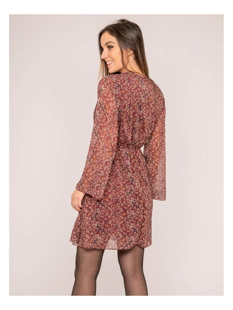 Robe courte ITEMIS Bordeaux